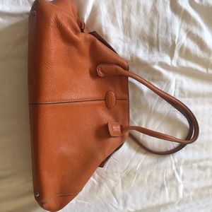 TODS orange leather oversized bag (used)